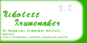 nikolett krumenaker business card